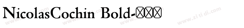 NicolasCochin Bold字体转换